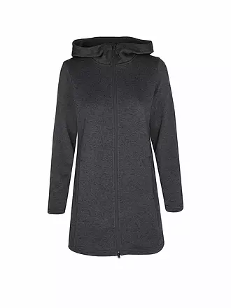 MERU | Chaqueta polar larga Bergen para mujer | schwarz